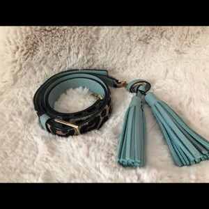 Kate Spade reversible leopard crossbody strap